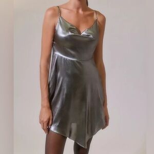 Metallic Silver Dress